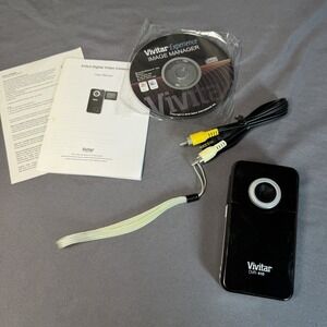 Vivitar DVR 410 Digital Video Camcorder - 1.8" Swivel Screen - Good Condition